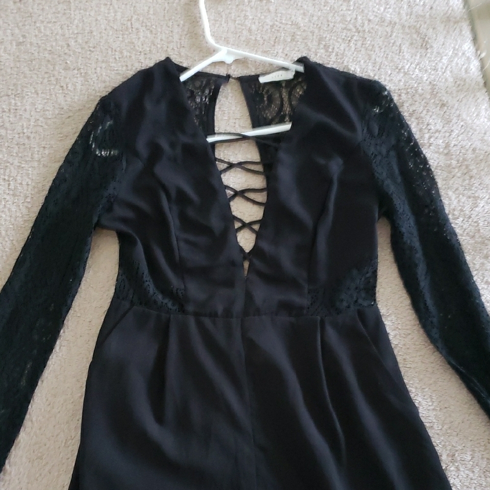 Sexy Black Lace Romper